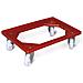 Carrello Con Ruote Per Cassa Per Alimenti 60x40 - Rosso - Foto miniatura 1