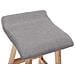 Sedia Da Bar Grigio Chiaro In Tessuto - Foto miniatura 6