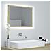 Specchio da Bagno LED Rovere Sonoma 60x8,5x37 cm in Acrilico - Foto miniatura 1