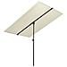 Ombrellone da Esterni Palo in Alluminio 180x110cm Bianco Sabbia - Foto miniatura 1