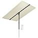 Ombrellone da Esterni Palo in Alluminio 180x110cm Bianco Sabbia - Foto miniatura 3