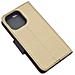 Maxy Custodia Book Orizzontale Silicone Case Per Apple Iphone 13 Pro Gold-black - Foto miniatura 3