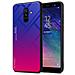 Custodia Compatibile Con Samsung Galaxy A6 Plus 2018 In Viola - Rosso - Coperchio Protettivo Bicolore In Vetro Temperato E Silicone Tpu - Foto miniatura 1