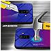 Custodia Compatibile Con Samsung Galaxy A6 Plus 2018 In Viola - Rosso - Coperchio Protettivo Bicolore In Vetro Temperato E Silicone Tpu - Foto miniatura 3