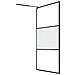 Parete Doccia Walk In 115x195cm Vetro Semi Smerigliato Esg Nero - Foto miniatura 2