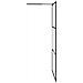 Parete Doccia Walk In 115x195cm Vetro Semi Smerigliato Esg Nero - Foto miniatura 3