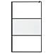 Parete Doccia Walk In 115x195cm Vetro Semi Smerigliato Esg Nero - Foto miniatura 6