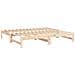 Dormeuse Estraibile 2x (75x190) cm Legno Massello di Pino - Foto miniatura 3