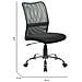 Sedia Da Ufficio Bomaderry, Sedia Operativa A Rete, Seduta Ergonomica Da Ufficio, 57x46h90/100 Cm, Nero - Foto miniatura 2
