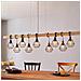 Lampadario Industrial Townshend 5 9 Luci Metallo Nero E Marrone - Foto miniatura 1