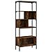 Libreria 5 Ripiani Rovere Fumo 76x33x188,5 Cm Legno Multistrato - Foto miniatura 2