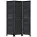 Divisorio Ambienti 3 Pannelli Nero Legno Massello Di Paulownia - Foto miniatura 8
