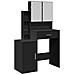 Toeletta Con Armadietto Nero 80x35x132 Cm - Foto miniatura 2