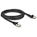 Cavo di rete RJ45 Cat. 8.1 S /FTP maschio da 45° angolato a sinistra per maschio diritto fino a 40 Gbps 2 m nero - Foto miniatura 1
