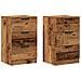 Comodini Legno Antico 2 Pz 40x36x65 Cm In Legno Multistrato - Foto miniatura 1
