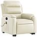 Lusso Casadino -  Poltrona Alzapersona Reclinabile Massaggio Crema Similpelle - Foto miniatura 3