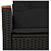 Divano da Giardino con Cuscini a 2 Posti Nero in Polyrattan - Foto miniatura 9