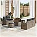 Set Divano da Giardino 8 Pezzi con Cuscini Grigio Polyrattan Acacia,  Divano da Giardino 2 Posti con Cuscini Grigio Polyrattan,  Set da Pranzo da Giardino 3 Pezzi con Cuscini Grigio Polyrattan Acacia - Foto miniatura 2