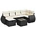Set Divani da Giardino con Cuscini 7pz Nero Polyrattan - Foto miniatura 1