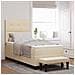 Letto con Box Spring con Materasso & Panchina Crema 80x200 cm Tessuto - Foto miniatura 2