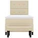 Letto con Box Spring con Materasso & Panchina Crema 80x200 cm Tessuto - Foto miniatura 9