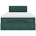 Struttura Letto Pouf con Materasso 120x200 cm Velluto - Foto miniatura 6