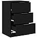 Comodini 2 pezzi Nero Rovere 40x65x65 cm Realizzati in Legno Ingegnerizzato - Foto miniatura 5