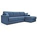 Chris Divano Letto Angolare Con Penisola In Simil Cotone T13 Blu - Foto miniatura 1