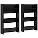 Armadi per scarpe da muro 2 pcs Rovere nero Legno multistrato - Foto miniatura 1