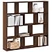 Mensola a Muro a Cubo 12 Scomparti Truciolato Rovere Marrone - Foto miniatura 2