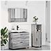 Set di mobili per il bagno con cassetto 3 pcs Grigio sonoma - Foto miniatura 2