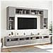 Set Mobili TV a Muro 8 pz con Luci LED Grigio Sonoma - Foto miniatura 4