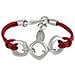 Bracciale In Pelle Rossa E Argento Dimas In Pelle Rossa - Foto miniatura 1