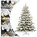 Albero di Natale Artificiale con Rami Pieghevoli Bianco 210 cm - Foto miniatura 1