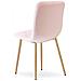 Sedia TYRA - Elegante velluto rosa chiaro per soggiorno, sala da pranzo x 3 - Foto miniatura 7