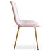 Sedia TYRA - Elegante velluto rosa chiaro per soggiorno, sala da pranzo x 3 - Foto miniatura 4