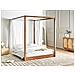 Letto A Baldacchino Legno Herliere 160 X 200 Cm Marrone Scuro - Foto miniatura 1