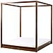 Letto A Baldacchino Legno Herliere 160 X 200 Cm Marrone Scuro - Foto miniatura 2