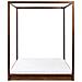 Letto A Baldacchino Legno Herliere 160 X 200 Cm Marrone Scuro - Foto miniatura 3