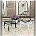 Set Di 3 Porta Piante A Un Livello In Stile Europeo - Supporto Per Vasi Di Fiori In Metallo Bronze - Foto miniatura 5