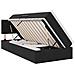 Letto con Contenitore con materasso Nero 90 x 190 cm Velluto - Foto miniatura 1
