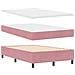 Letto a molle con materasso Rosa 120 x 190 cm Velluto - Foto miniatura 4