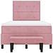 Letto a molle con materasso Rosa 120 x 190 cm Velluto - Foto miniatura 8