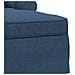 Chaise Longe con Gonna con cuscino 3 pcs Blu Tessuto - Foto miniatura 7