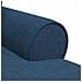 Chaise Longe con Gonna con cuscino 3 pcs Blu Tessuto - Foto miniatura 8