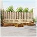 Set di divani da esterno con cuscino 7 pcs Naturale e Beige - Foto miniatura 2