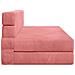 Divano Letto Pieghevole Rosa 152 x 86,5 x 60 cm Tessuto - Foto miniatura 4