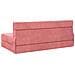 Divano Letto Pieghevole Rosa 152 x 86,5 x 60 cm Tessuto - Foto miniatura 5
