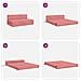 Divano Letto Pieghevole Rosa 152 x 86,5 x 60 cm Tessuto - Foto miniatura 7