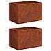 Vaso da giardino 2 pz Ruggine 50 x 40 x 40 cm Acciaio Corten - Foto miniatura 1